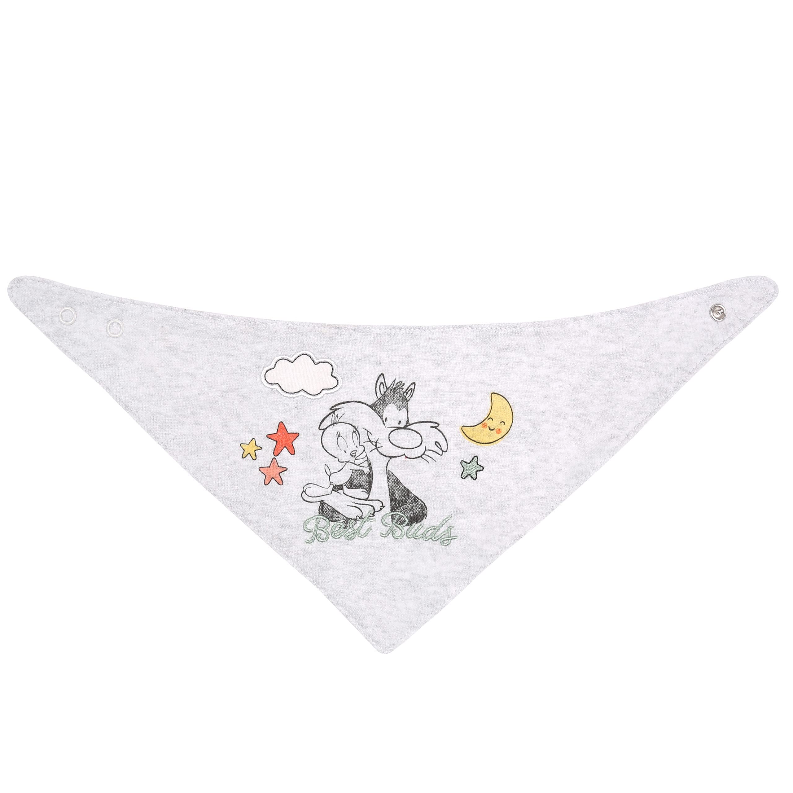 sarcia.eu Ensemble pyjama, bonnet et bavoir de couleurs grise et blanche Bugs Bunny DISNEY OEKO-TEX