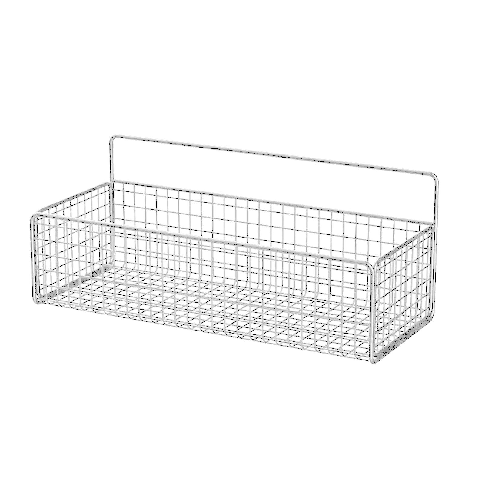 Kitchen Hanging Storage Rack, Wall Mounted Large Capacity Wall Organizer Baskets Wire Baskets for Dormitory Bedroom Kitchen (White)