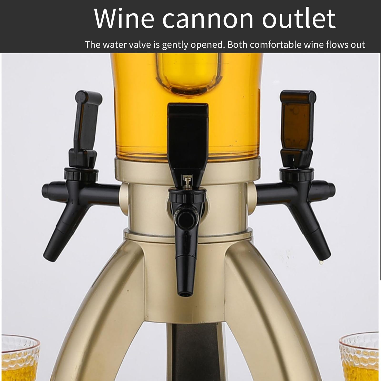 Dispensador de torre de cerveza de 3 litros Dispensador de bebidas de sobremesa con triple grifo de refrigeración para bar Fiesta Restaurante,Red