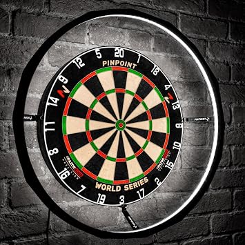 PINPOINT 360 Degree LED Dartboard Surround Light Shadow-Free Professional LED Illumination 6500K with Dimmer Easy Fit for Standard Dartboards