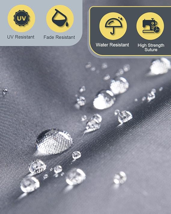 3x4M Sun Shade Sail, Rectangular 95% UV Protection Awning, Waterproof Shade Sails with Accessories, Breathable, Strong Wind Resistance Awning for Garden, Patio, Pergola (Gray)