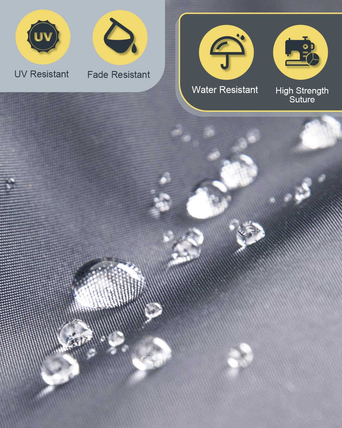 Voile d'ombrage triangulaire gris, 7,6 x 7,6 x 9,6 cm, imperméable, respirant, bloquant les UV, forte résistance au vent, voile de jardin avec kit d'installation, pour jardin, terrasse, piscine