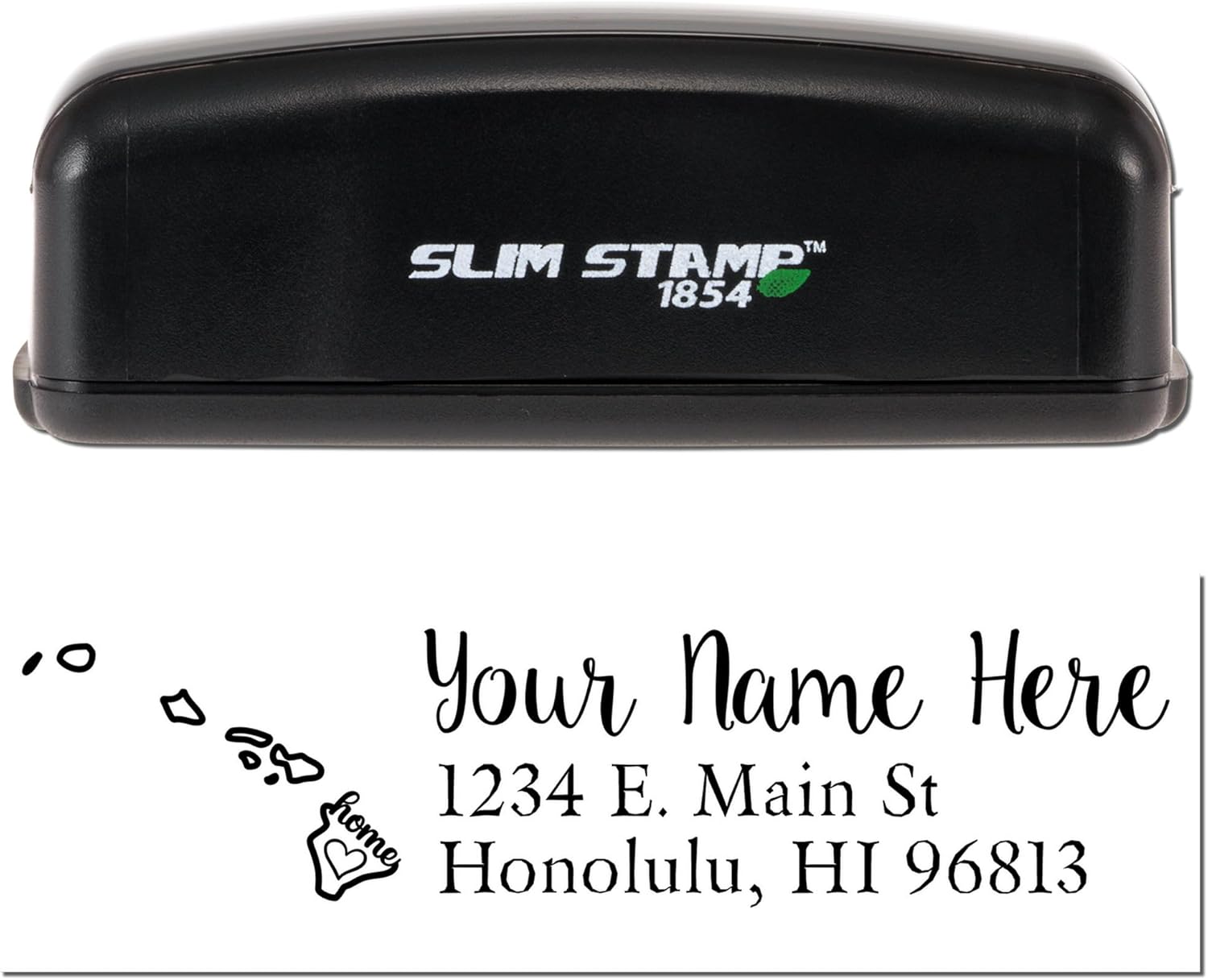 Hawaii Modern Return Address Stamp for Christmas Cards & Holiday Mail | Custom Self-Inking Home Address Stamps for Packages & Letters | Personalized State Mailing Labels 7/8 X 2-1/4 Inch