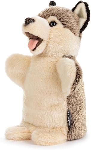 Miniatura 3 de DEMDACO 5004810073 Animalcraft Wolf Grey and Tan 7.5 x 11 Pulgadas Poliéster Suave Peluche Animal Peluche Mano Marioneta