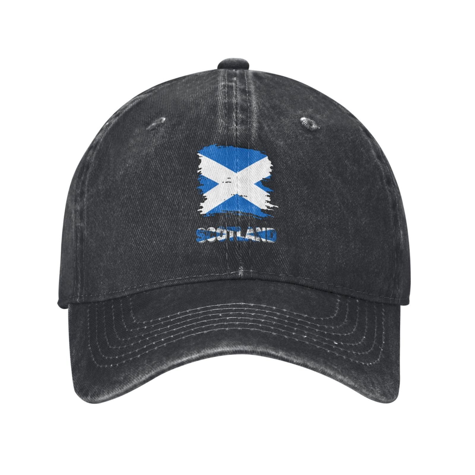 Aceprints Unisex Black Vintage Scotland Scottish Flag Baseball Cap For Men Women