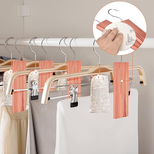 Miniatura 9 de Homode Bloques de cedro, colgantes de cedro para almacenamiento de ropa, bolsitas de cedro para armarios y cajones, madera de cedro con aroma