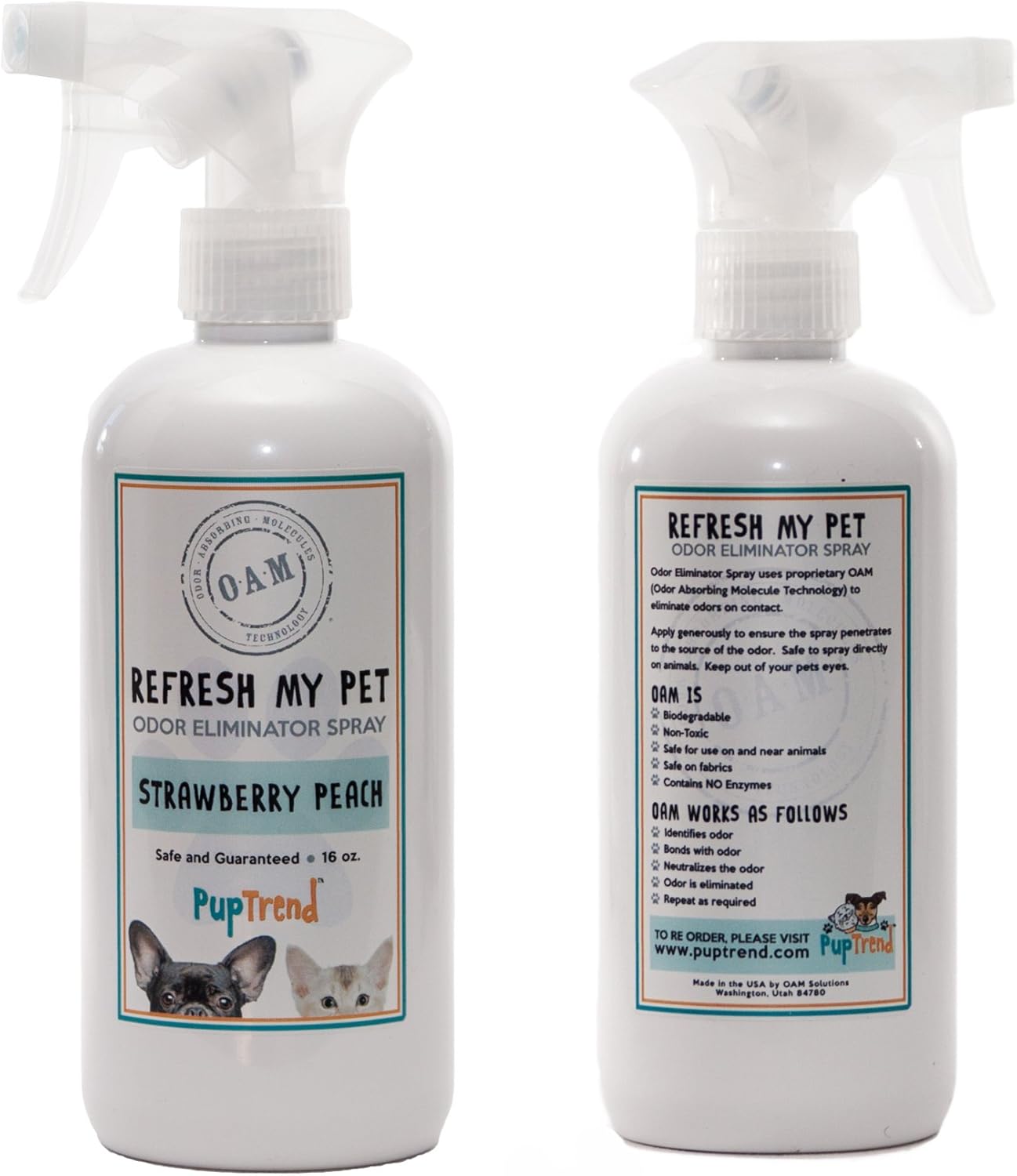 PupTrend Pet Odor Eliminator Spray For Dogs, Cats & All