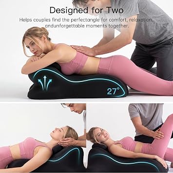 Ergonomic Memory Foam Wedge Pillow & 27 Sleeping Wedge Support Pillow