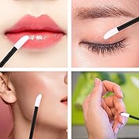 Vista 17 de Tbestmax 200 Disposable Mascara Wand Spoolies and Lip Brushes, Lipstick Lipgloss Applicator for Eyebrow Eyelash Extension Makeup Kits Red