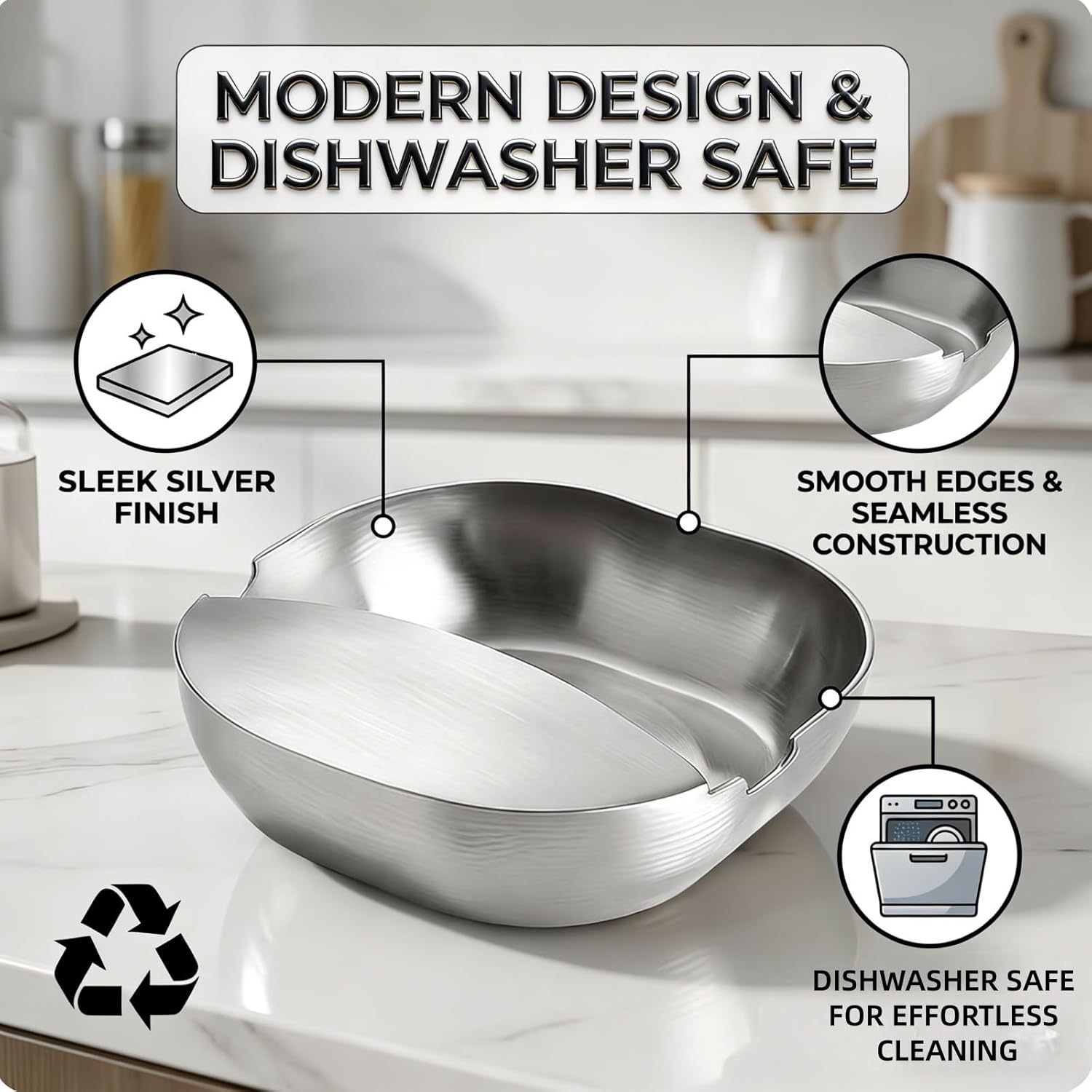 304 Stainless Steel Spoon Rest & Multipurpose Kitchen Utensil Holder, 304 Heavy Duty Stainless Steel Spoon Rest for Kitchen Countertop & Stove Top,Heat Resistant & Dishwasher Safe (3pcs)