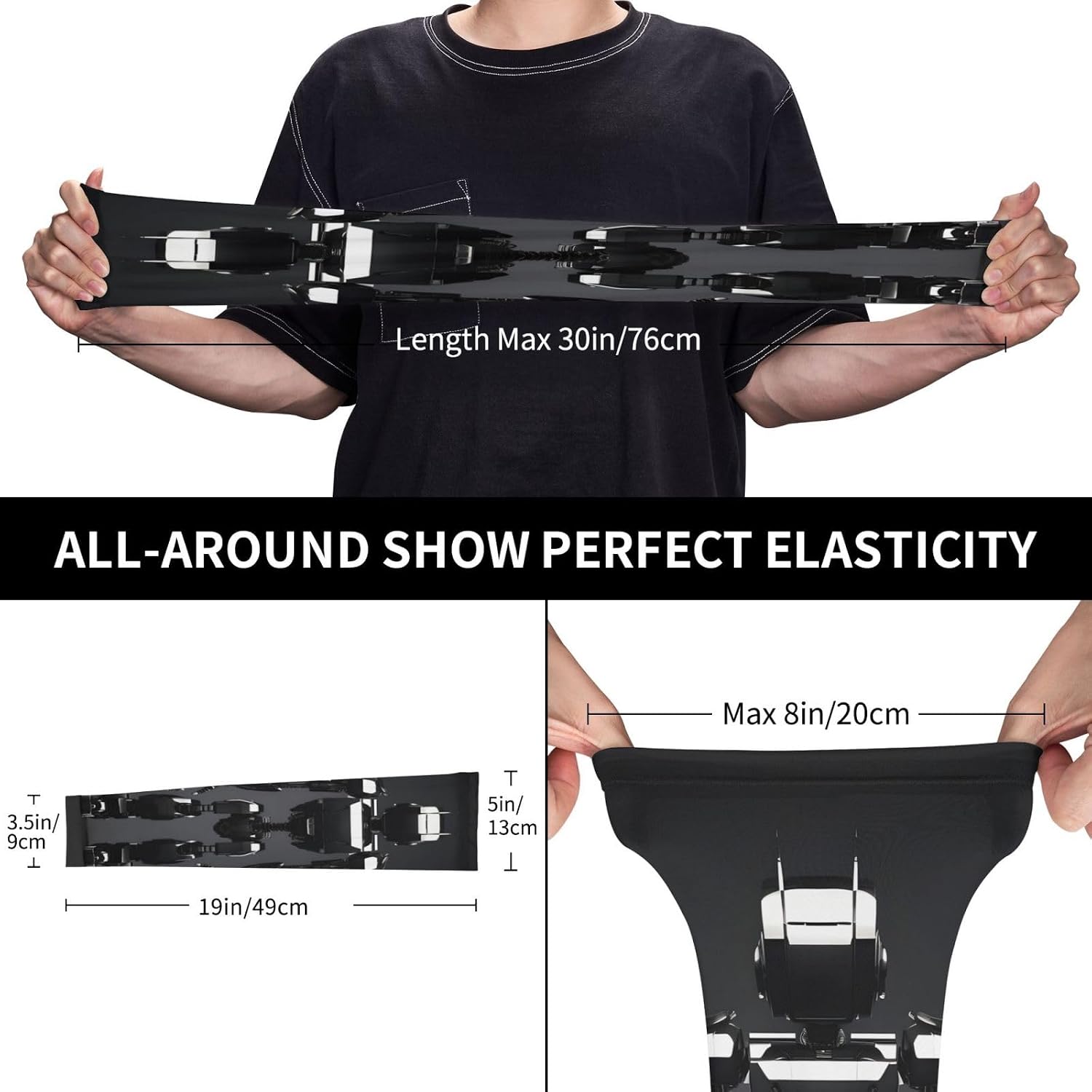 Black robot Print Sun Protection Cooling arm sleeves for Men Women,Cover Arms Sleeves for sports.