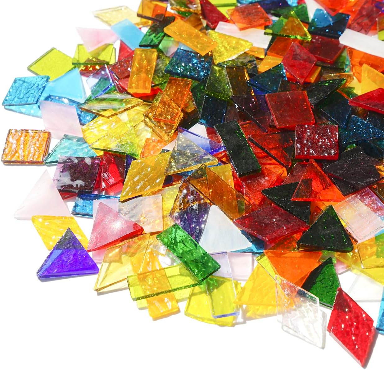 Lanyani 特大透明テクスチャステンドグラスモザイクタイル DIYクラフト