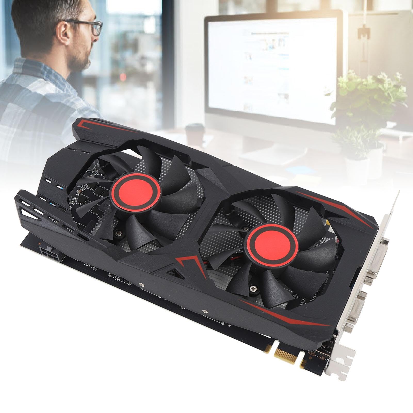 Scheda grafica GTX550TI 6GB D5 192bit PCI Express X16 2.0 con scheda grafica di gioco dual fan, supporta l'interfaccia multimediale DVI VGA HD per gaming, schede grafiche per computer