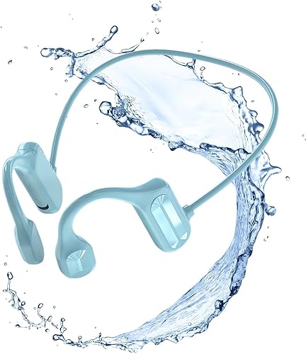 Auriculares de conducción ósea  2024 nuevos teléfonos impermeables de conducción ósea con micrófono, auriculares de oreja abierta 5.3 auriculares