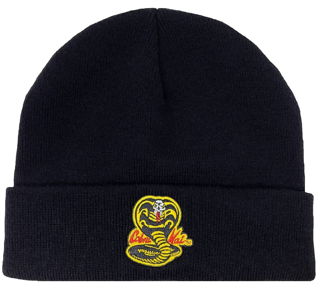 Ripple JunctionCobra Kai Beanie Hat, Dojo Logo Patch, 100% Acrylic Adult Fit