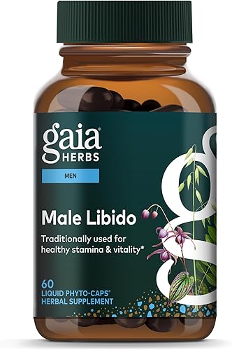 Gaia Herbs Libido masculina - Suplemento de hierbas con palma enana, hierba de cabra cachonda y avena - Hierbas tradicionales para apoyar la