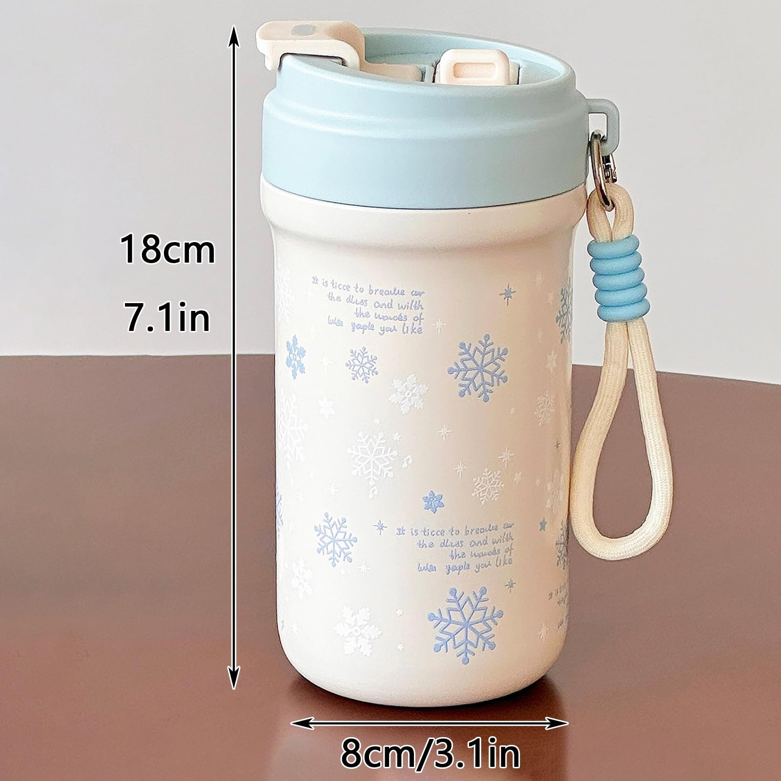 600ml / 20oz, Kubek Termiczny Ze Słomką, Butelka Na Wodę, Dwa Tryby Picia, Łatwy do Przenoszenia, Idealny Prezent Dla Kobiet I Mężczyzn