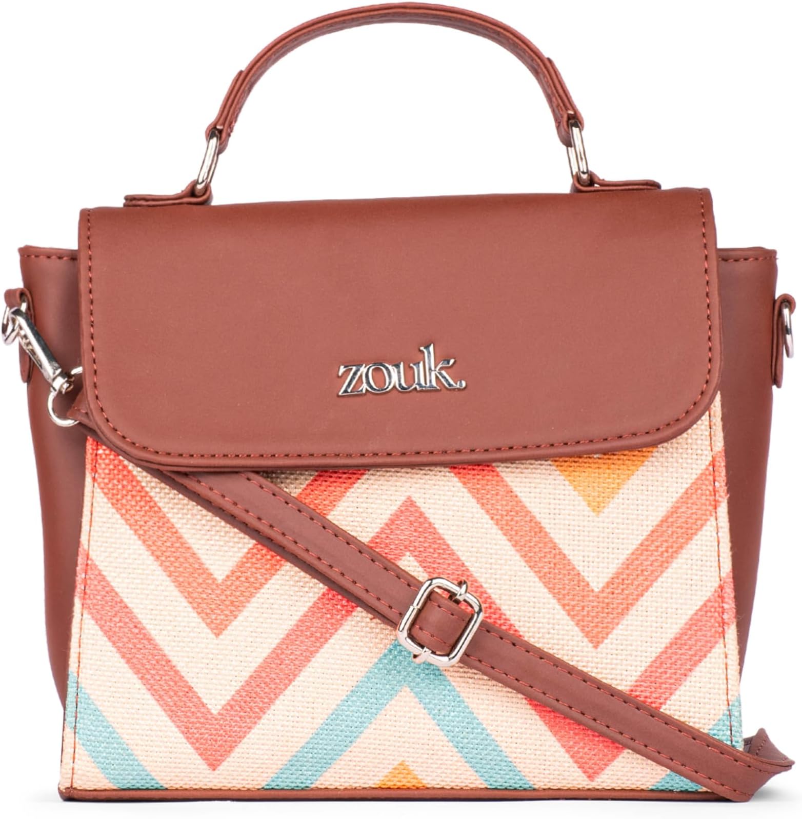 ZOUK Statement Sling Bag With Handle For Women's Girls Ladies