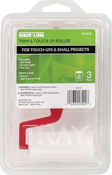 Shur-Line Trim and Touch Up Roller Frame, 3 in. Mini Roller Cage for Edges Trim and Touch Ups, Holds 3 in. Covers for Smooth Detailed Coverage