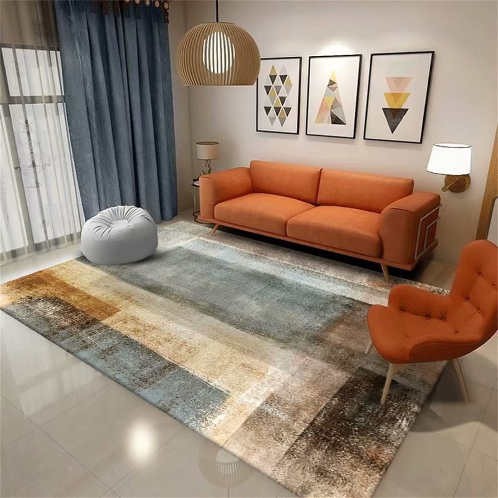 Tapis anti-dérapant sécurisé 60x120cm lavable pour sol de cuisine et salon séjour