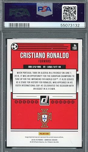 Miniatura 2 de Cristiano Ronaldo 2018 Donruss - Tarjeta de fútbol #158 graduada PSA 10 (certificado #55073132)