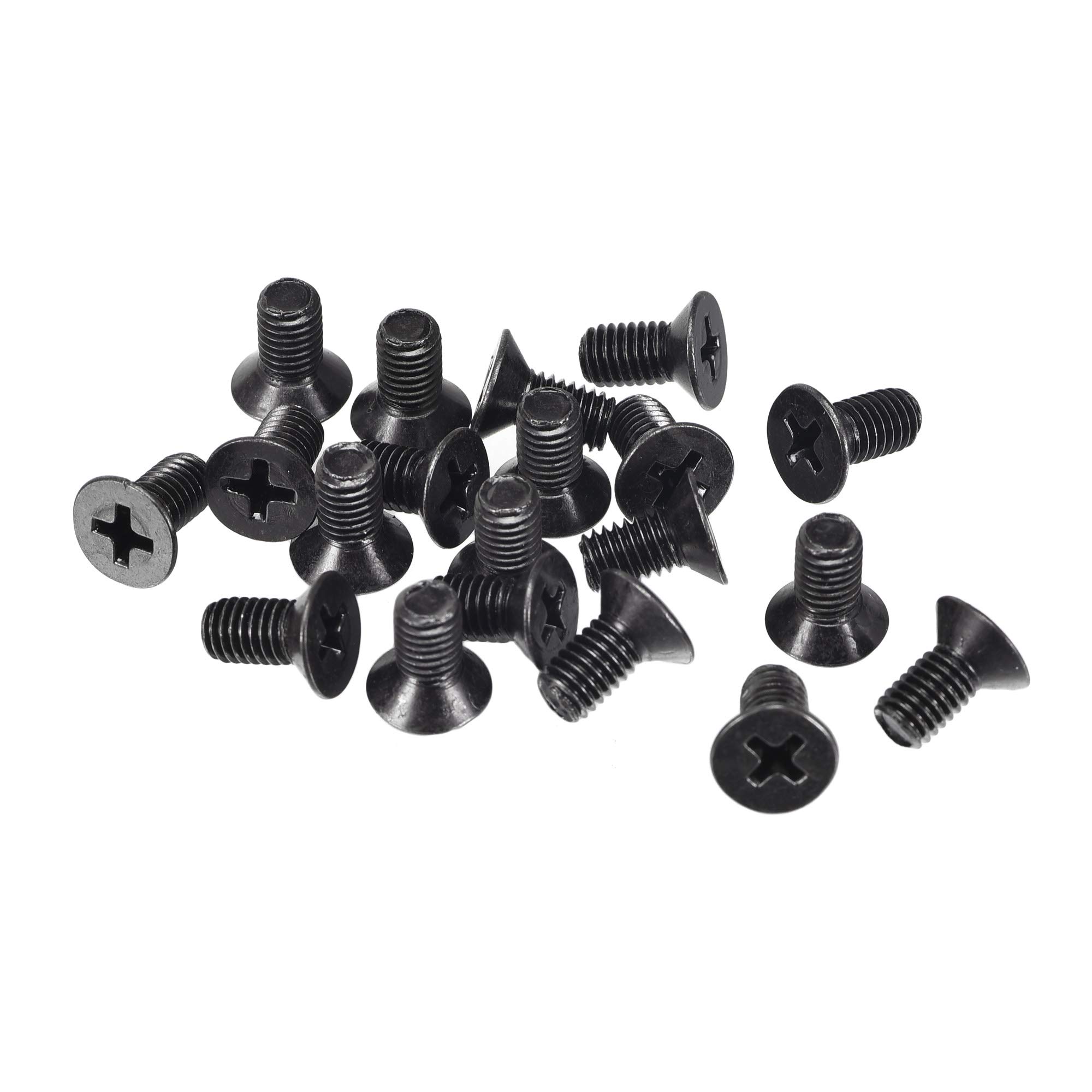 sourcing map M5 x 10mm Phillips Screw Fastener Black for Laptop PC TV Fan Switch 50pcs