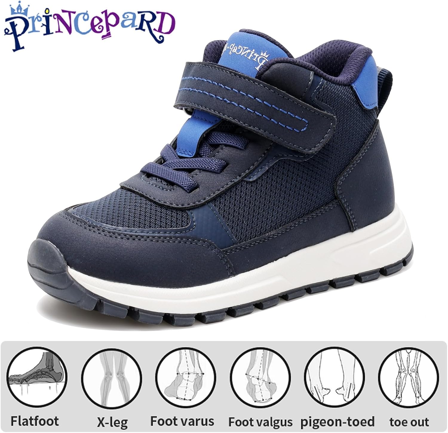 princepard Orthopedic Shoes for Kids and Toddlers with Arch and Ankle Support,Fashion Mesh Breathable Sneakers - Image 2