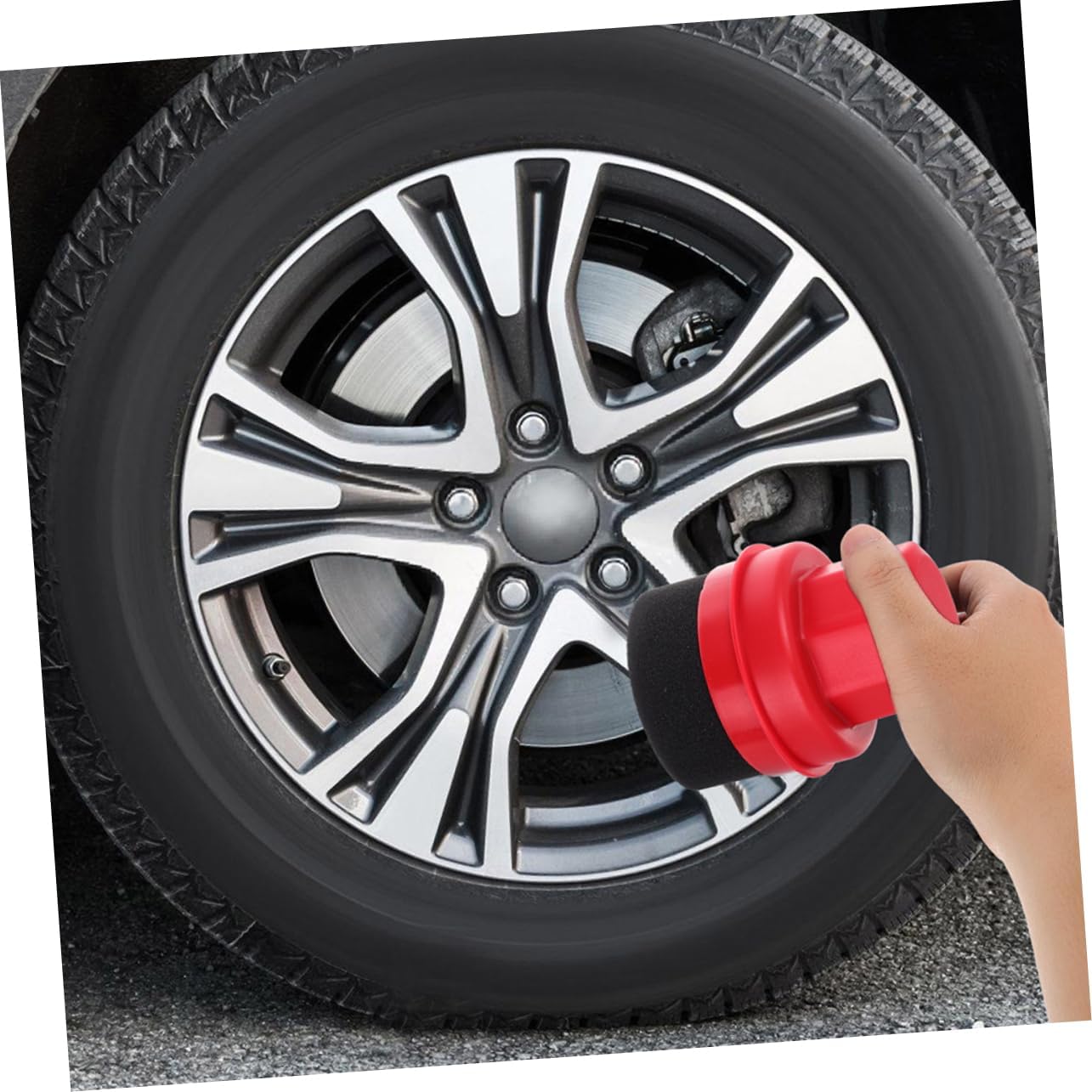 2pcs High-Density Tire Polishing Sponges for Wax Application Ergonomic Grip Detailing Pads for Car Care and Tire Shine Reusable Buffing Pads for Efficient Dirt Removal