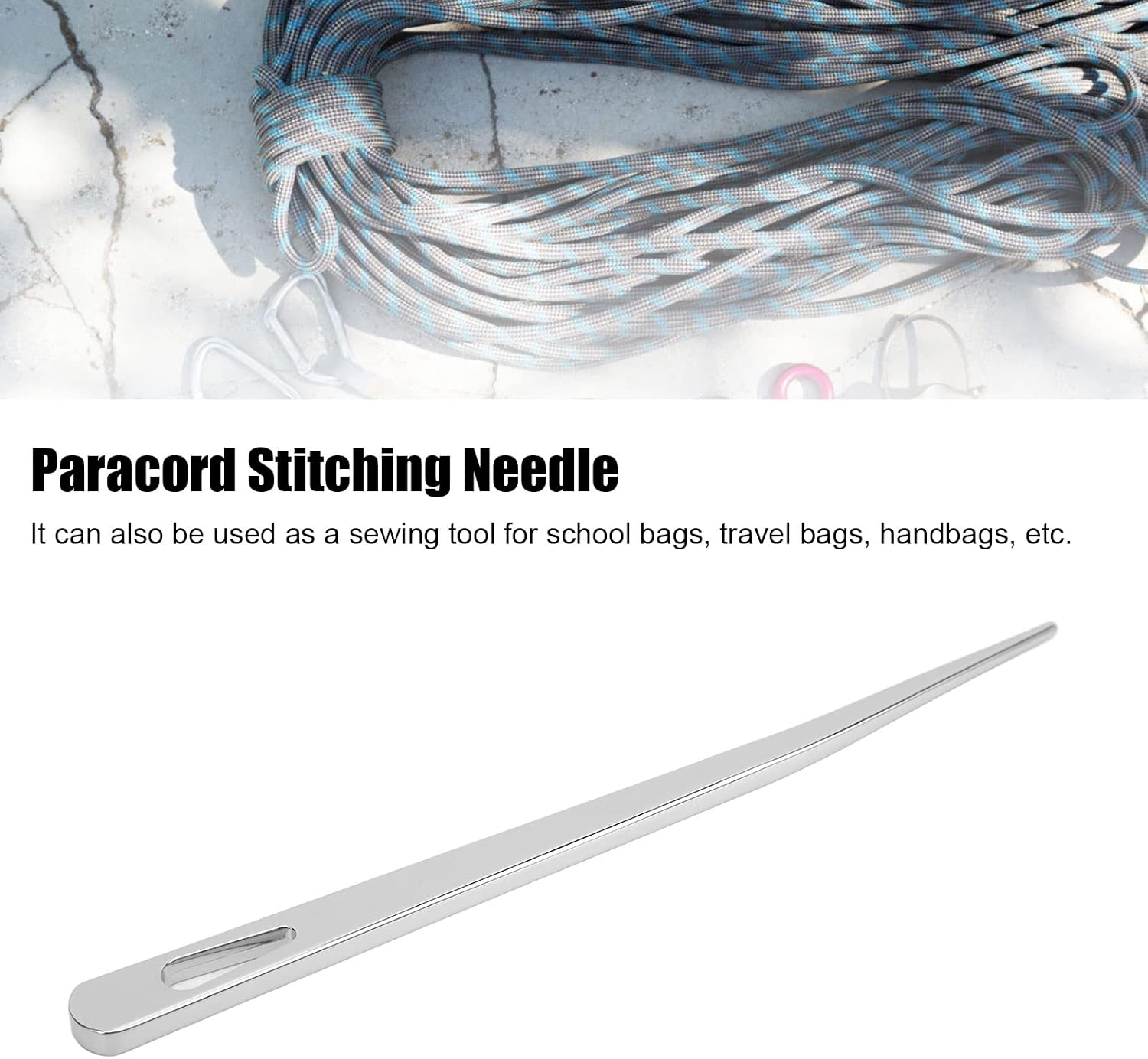 Paracord Needles, Outdoor Polished Stainless Steel Lanyard Stitching Tool for Hiking, Camping, Travel, and DIY Bracelet Making