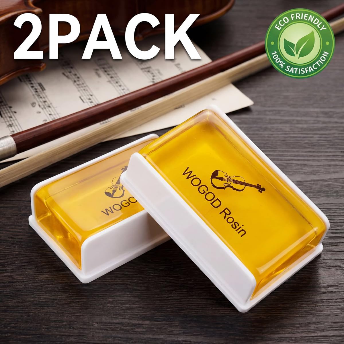 Lot de 2 colophanes légères pour violon, alto et violoncelle - Lot de 2 colophane - Faible poussière