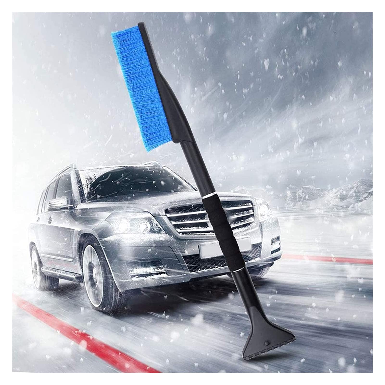 Nieve Cepillo con raspador de Hielo, la Nieve del Coche del Cepillo, Desmontable quitanieves de Empuje, para Varios vehículos, automóviles, camionetas y Camiones