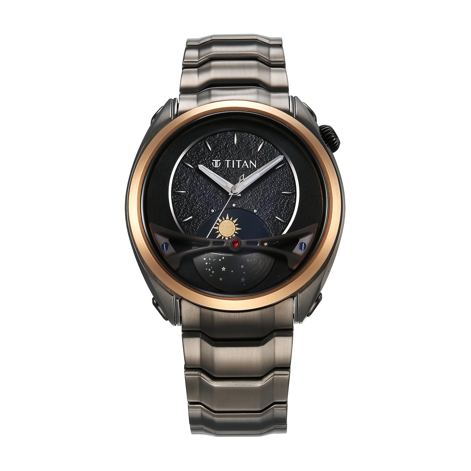 Titan Regalia Stellar Quartz Multifunction Black Dial Stainless Steel Strap Watch for Men-NS10010KM01 (B0CLRDFVTD) Amazon Price History, Amazon Price Tracker