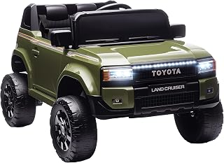 AIYAPLAY Toyota Land Cruiser Voiture Électrique Enfant 3-8 Ans 12V Verte