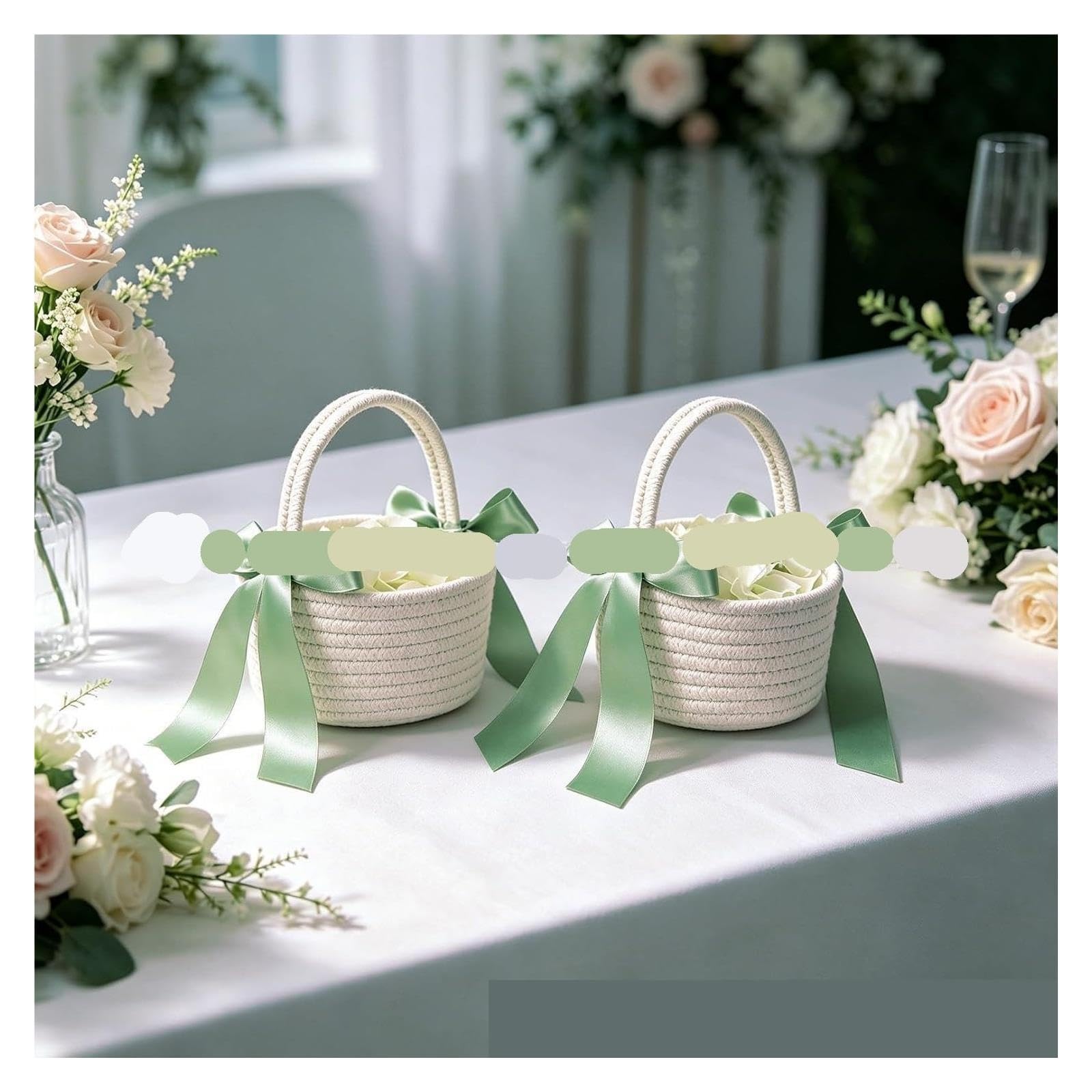 1pcs Cotton Rope Woven Basket Für Hochzeiten
