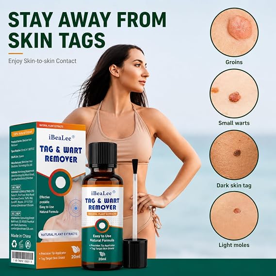 Fast-Acting Wart Remover Freeze Off & Skin Tag Remover, Maximum Strength 12% Salicylic Acid Liquid with Botanical Extracts for Plantar, Common & Flat Warts, Corns and Calluses, Quick-Dry, 20ML