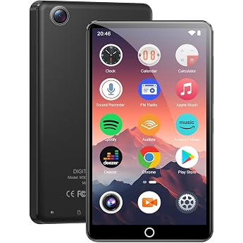 80 GB MP3 Player with Bluetooth and WiFi, 4.02 Inch Touchscreen MP3 MP4 Player with Camera, Android MP3 Player with Spotify, 