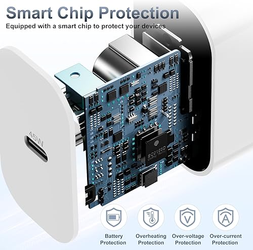 Miniatura 10 de Cargador rápido para iPhone 15 y cable tipo C a C de 10 pies de largo, bloque de carga USB C de 20 W para Apple iPhone 15 Plus15 Pro Max, iPad Pro