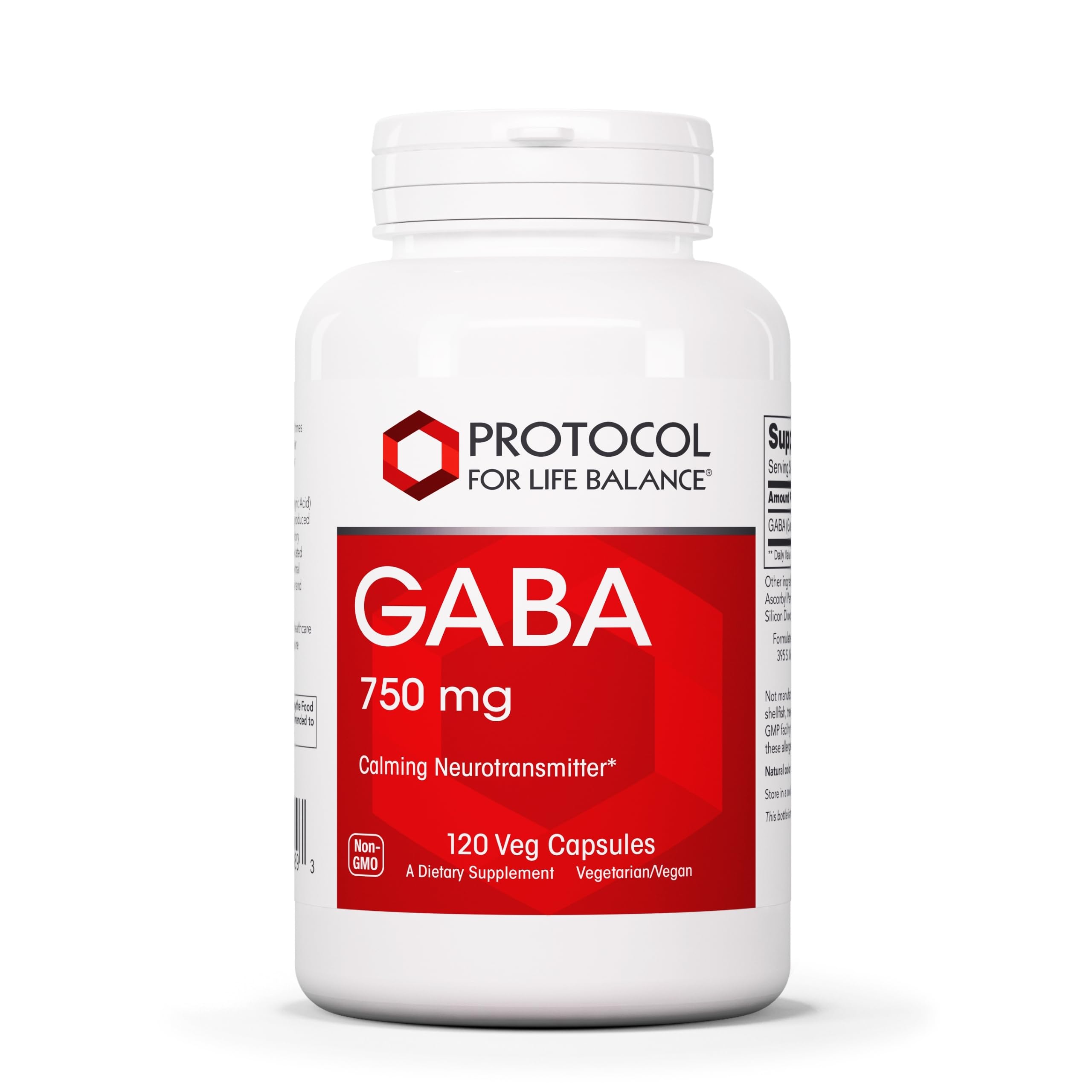GABA 750mg - Normal Cognition- Supplement - 120 Veg Caps