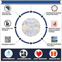 Vista 2 de Calcomanías anticolisión para ventana de hadas y luna, adhesivos prismáticos de arco iris no adhesivos