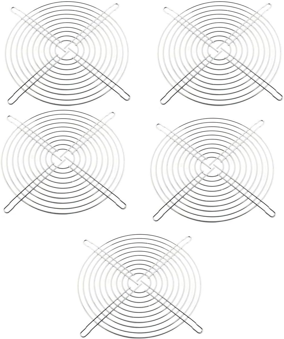 Yohii 5Pcs 200mm/7.87 Inch PC Computer Fan Grill Mounting Finger Guard Protection Cover