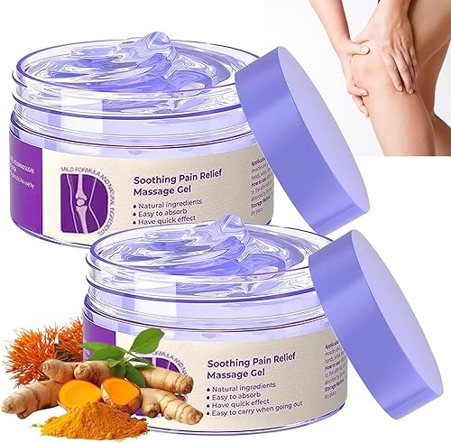 2 unidades de gel morado para articulaciones, crema de masaje calmante para alivio morado, actividades articulares en todo el cuerpo, alivia