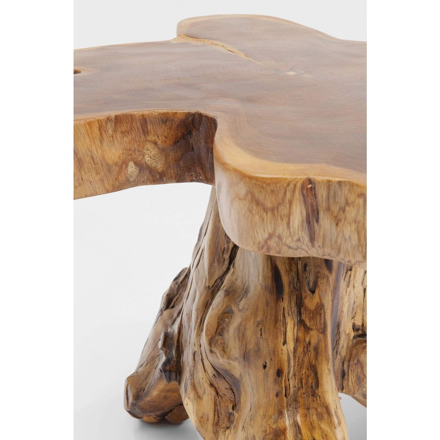 Kare Design tavolino Tree Big, marrone, grande, altezza 49-52cm. Diametro del ripiano 48-54cm, soggiorno, legno massello, tronco d`albero, pezzo ottimo