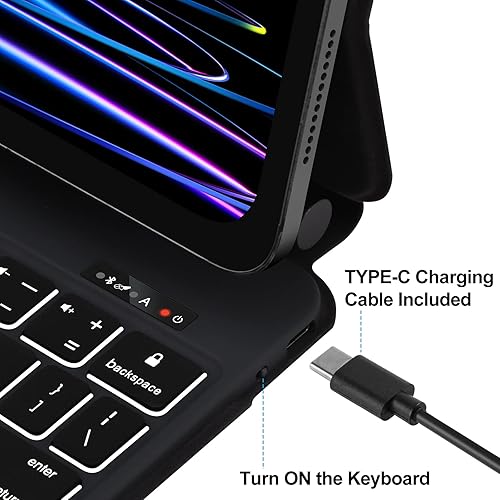 Miniatura 3 de Teclado mágico para iPad Pro 11 iPad Air 54 generación 2022 2020 de 109 pulgadas ultra delgado retroiluminado trackpad - Funda para iPad Pro de 11