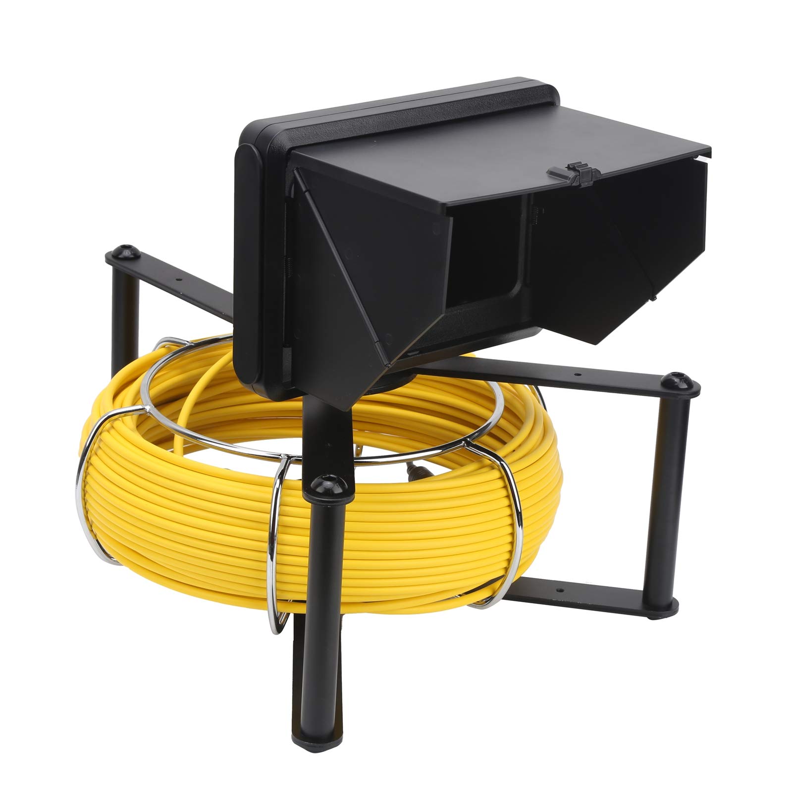 Rohrinspektionskamera Professionelles Wasserdicht 7 -Zoll -IPS -Bildschirm 1200 TVL Abwasserkanal -Pipeline -Inspektion Kamera mit 30 m Faserglaskabel zum Einsatz von HVAC