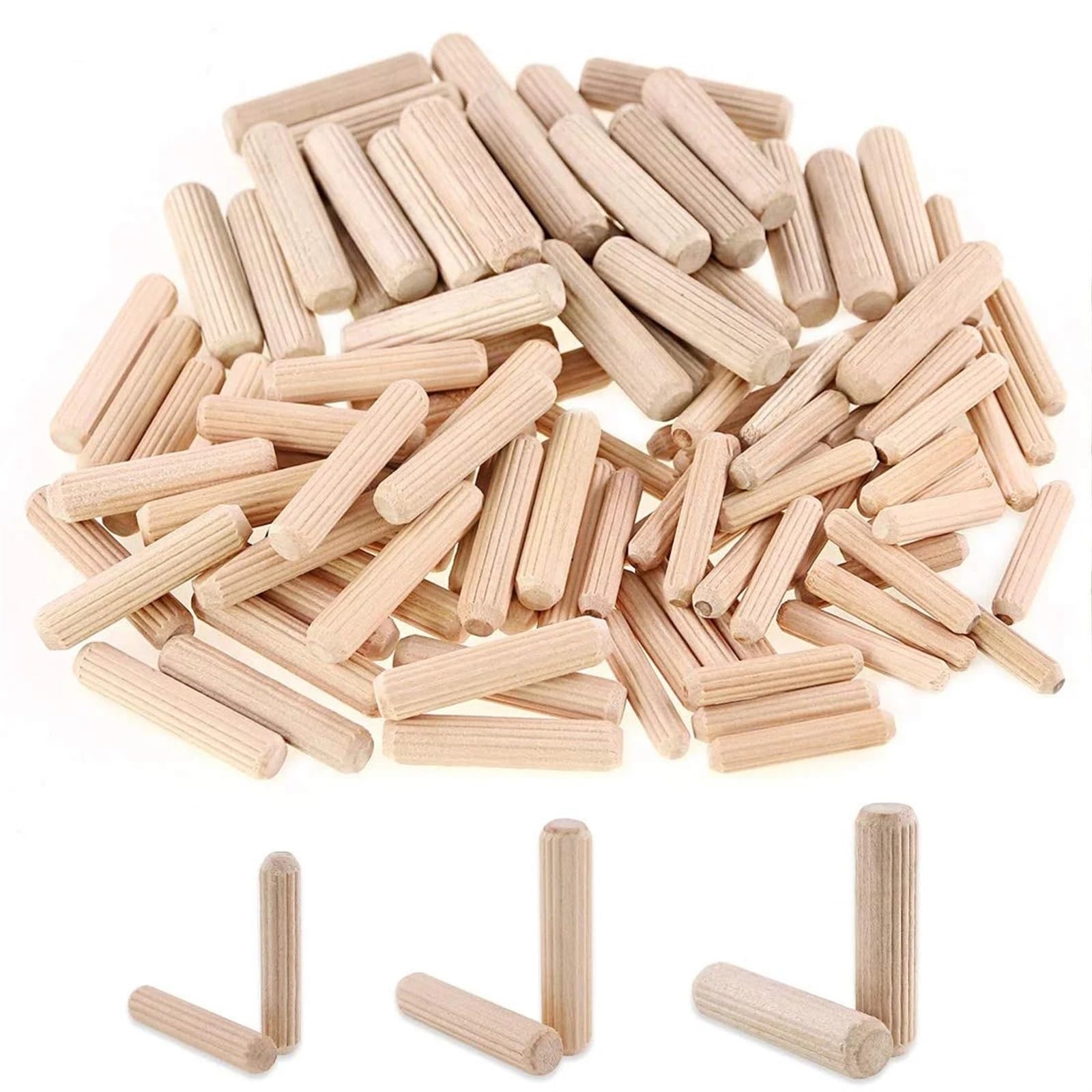 Holzdübel, Passstifte, 400 Stück Stifte M6 M8 M10 Holzdübel Dübelstangen-Set, konische Bastel-Hartholzdübel for Möbelreparatur und Befestigung, handwerkliche Herstellung