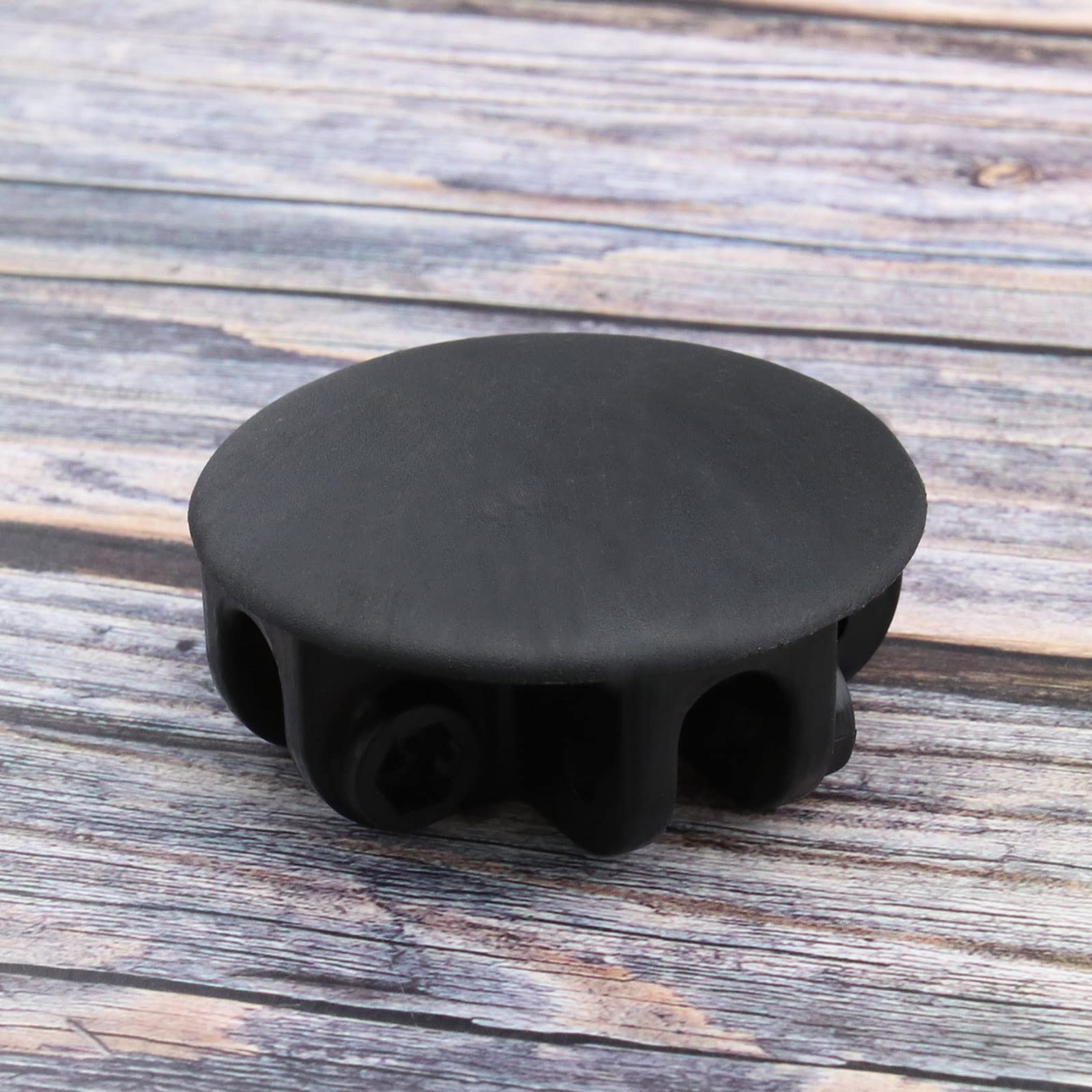 ECSiNG Staffa Centrale A 4 Vie Per Gazebo E Tenda Circolare - Ricambio In Plastica Nera, Diametro 69mm, Accessorio Per Tettoie - 5