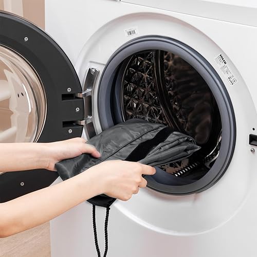 Miniatura 6 de Sunolga Tapón impermeable para debajo de la puerta de 42 pulgadas, 2.6 libras, relleno de cuentas de vidrio y algodón, extraíble, lavable a máquina,