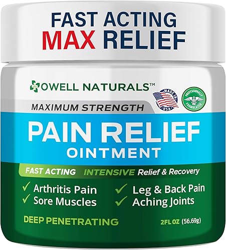OWELL NATURALS Ungüento para aliviar el dolor, 2 onzas, fórmula de acción rápida a base de aceite natural para artritis, molestias articulares y