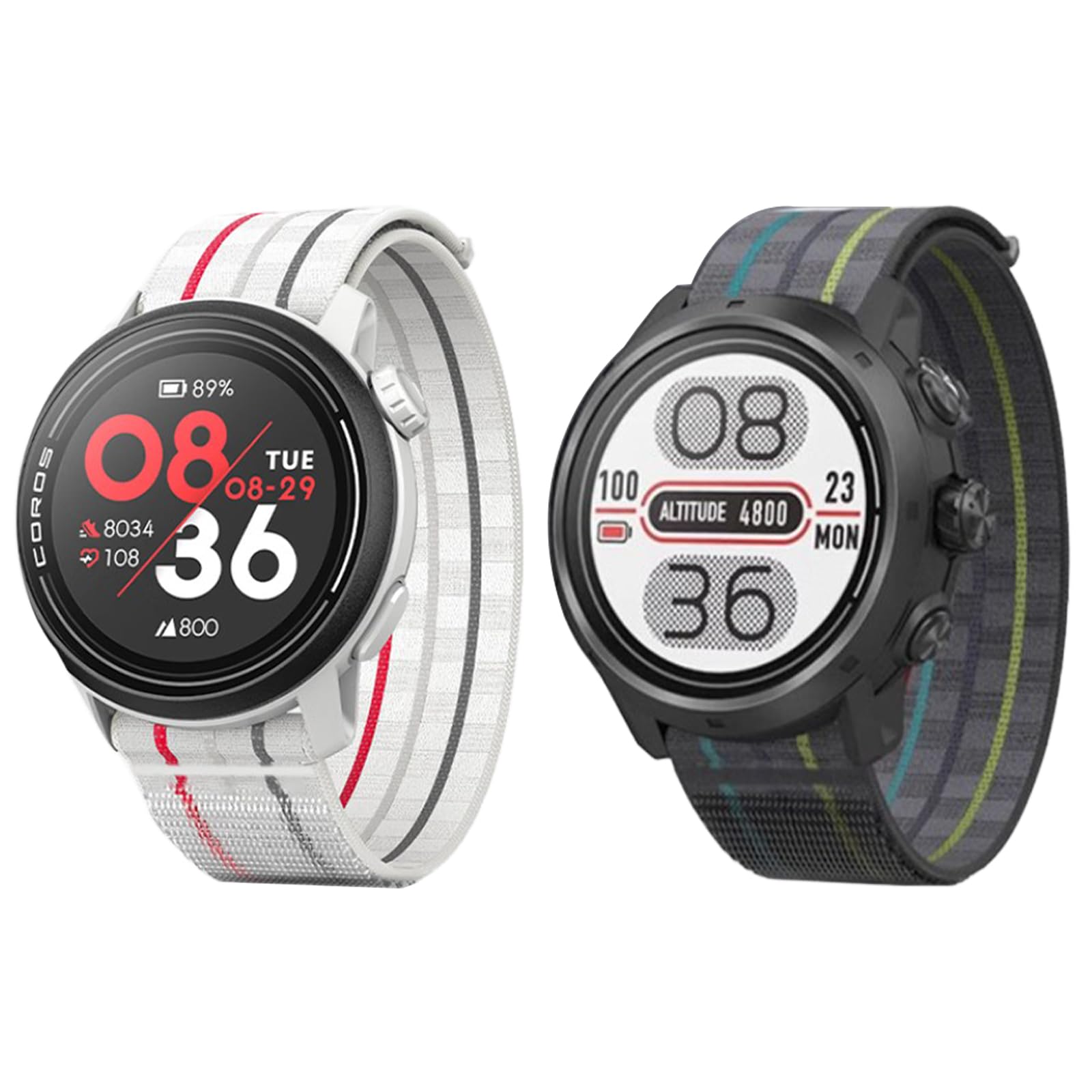 SUGARJAR 22MM Sport Nylon Strap for COROS PACE 3/APEX PRO/2 PRO/APEX 46mm for Women Men