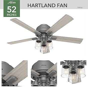 Amazon.com: Hunter Hartland Low Profile Indoor Ceiling Fan